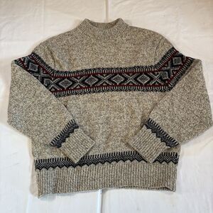 Vintage Lobo By Pendleton Call Of The Wild Fair Isle Wool Knit Pullover Sz XL